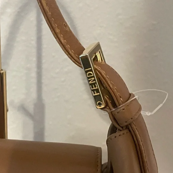 Fendi Tan Leather Shoulder Bag with Slouchy Design - Picture 2 of 11